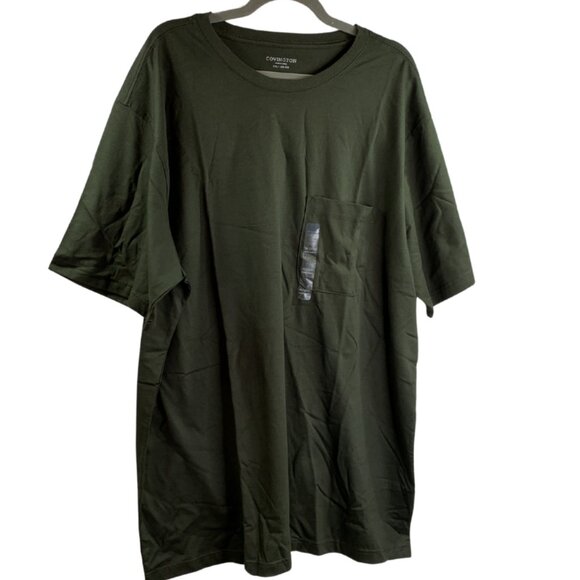 Covington Men's Short Sleeve Pocket Tee Shirt Dark Green Size XXLT (50-52) NWT - Picture 1 of 7